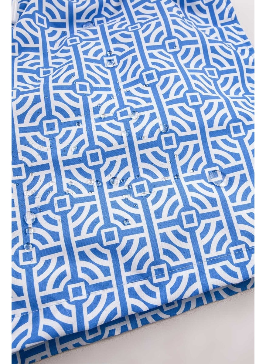 Gold Class Kidswear Water Repellent Corded Blue Men's Swim Shorts  - Image 5