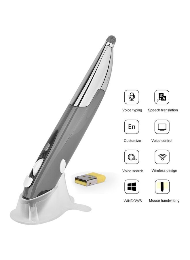 PR-06S Wireless Optical Mouse With Stylus Pen And Voice Function Grey - Image 2