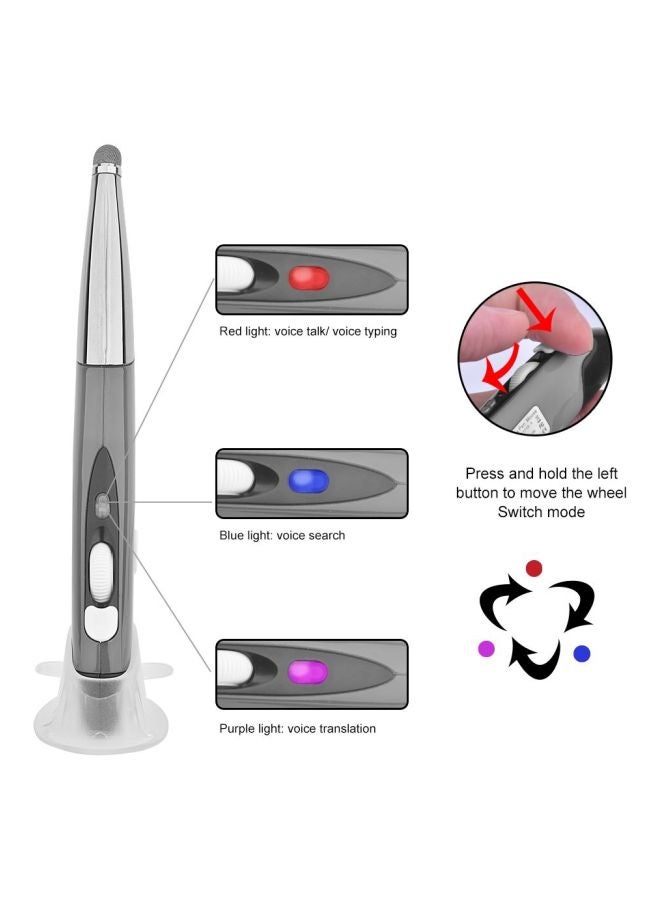 PR-06S Wireless Optical Mouse With Stylus Pen And Voice Function Grey - Image 5