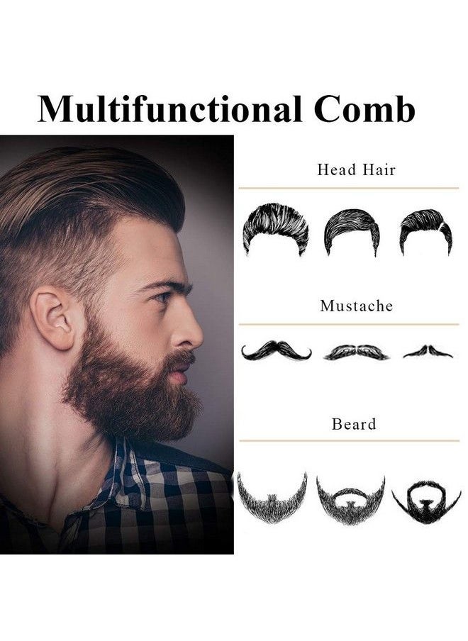 AhfuLife - Stainless Steel Metal Hair & Beard Comb Ahfulife Multifunctional Folding Edc Pocket Comb With Bottle Opener Fits In Keychain Antistatic Hair & Beard Care Comb Mustache Comb Presented In Gift Box - Image 1