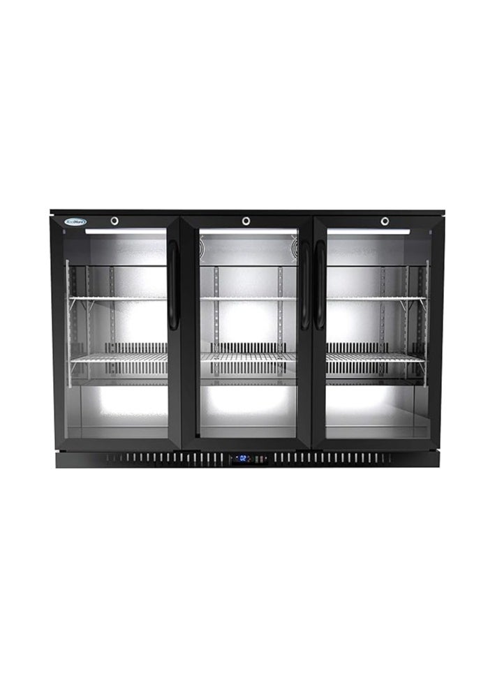 AL KHAYAM 3 Door Back Bar Cooler Counter Height Glass Door Refrigerator with LED Lighting - 11 cu.ft, Black. alkhayam  - Image 5