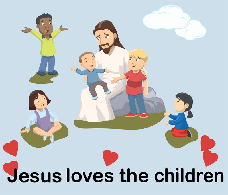 Create-A-Mural Kids Wall Decals for Church Classroom Decoration Nursery Wall Art Decor Stickers Christian Bible Verse Kids Ministry Room Vinyl Peel n Stick (Jesus Loves Kids) - Image 2