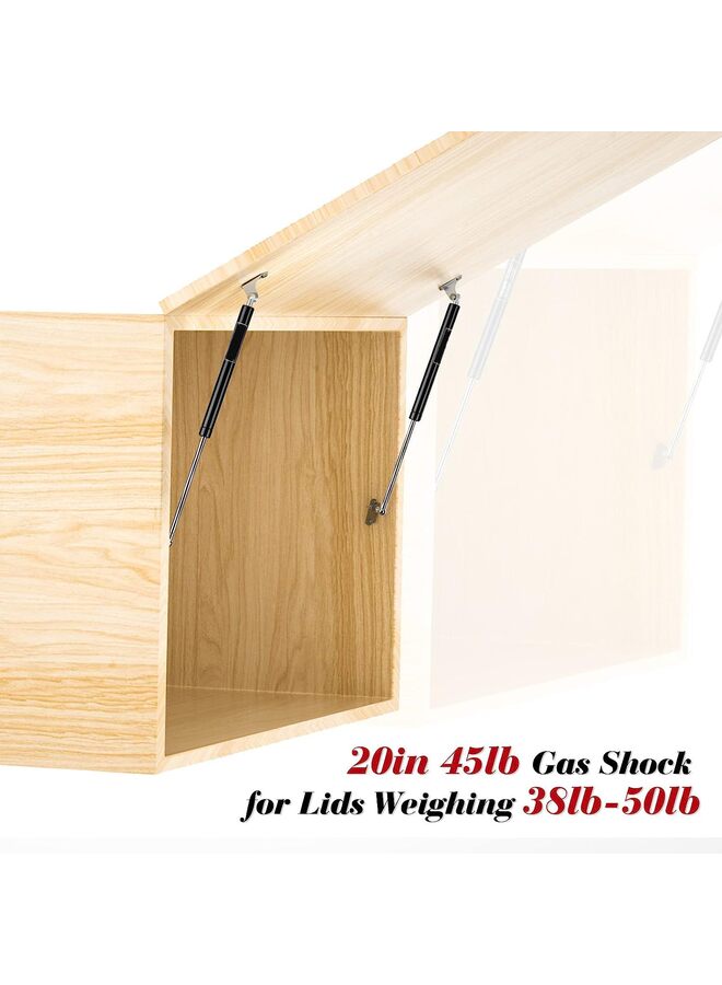 20 Inch 45lb/200N Per Gas Shock Strut Spring for RV Bed Boat Bed Cover Door Lids Floor Hatch Door Shed Window and Other Custom Heavy Duty Project, A Set of 2 - Image 3