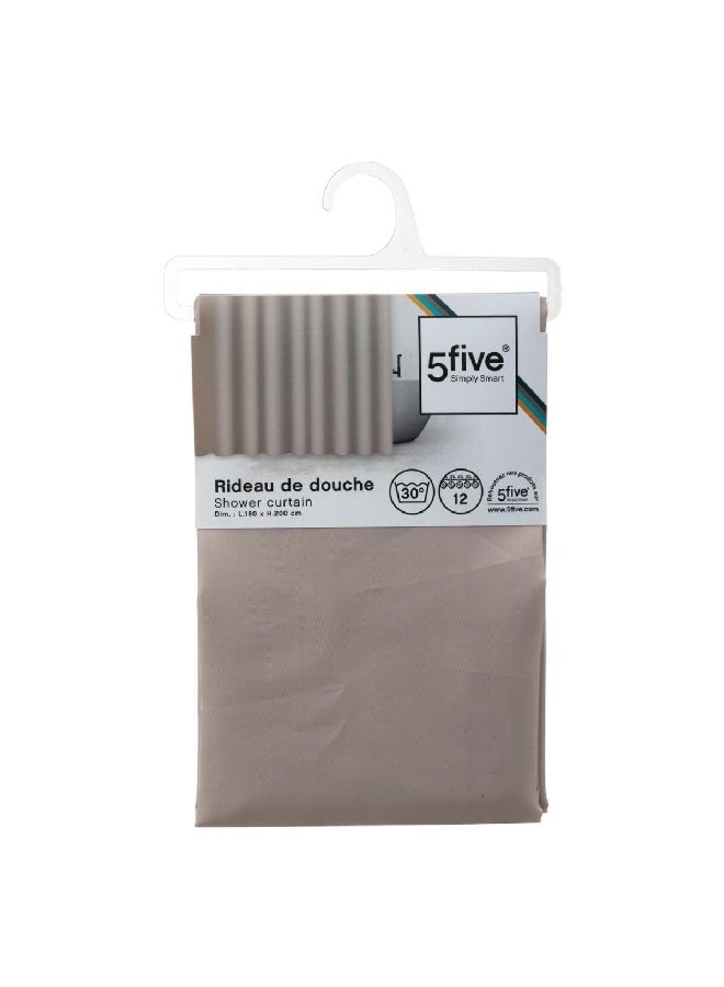 Five Simply Smart Colorama Natural Shower Curtain Beige 180 x 200 cm 138006O - Image 3