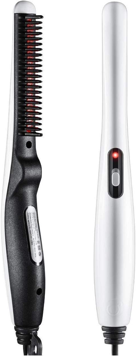 WOLTAX Quick Beard and Hair Straightening Brush Electric Styler Comb for Men with Side Hair DetanglingCurly Hair Straightening for Beard Hair Style Women Hair Beard V2 Styler - Image 1