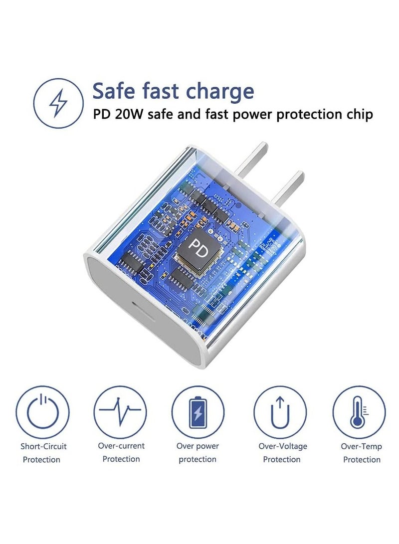 [Apple MFi Certified] 20W USB C Wall Charger Block with 6ft Lightning Type C Cable Compatible with iPhone 13/13Pro/12/12 Pro - Image 5