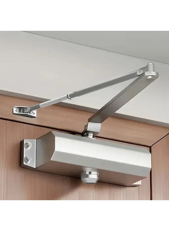 Silvery Heavy Duty Automatic Door Closer Commercial Grade For Fire And Residential Doors - Image 1