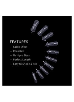 brunson Dual Nail Forms for Poly Extension Gel Pre-shaped False Tips with Scale 120pcs Manicure Tool for Nail Extensions Mold Nail Tips Acrylic Nails False Nails Manicure Tool  - Image 4