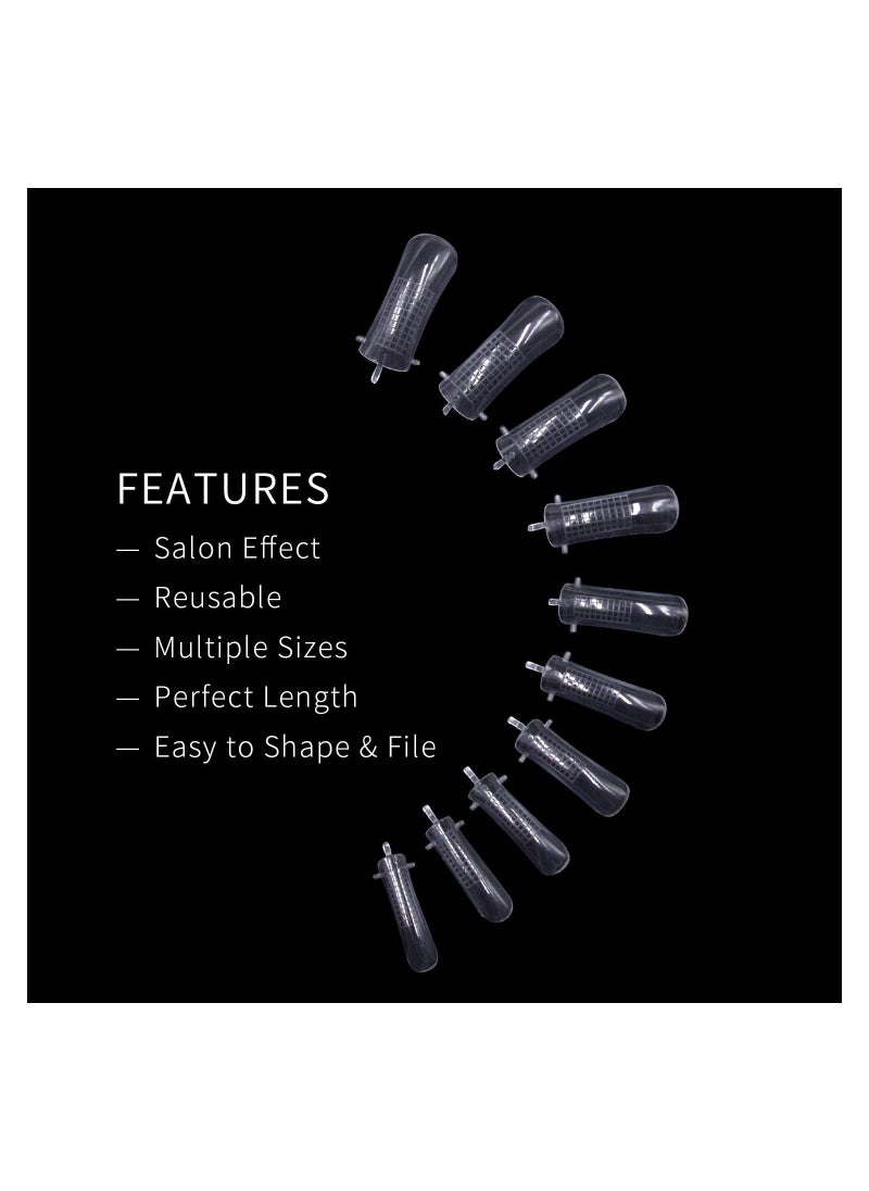 brunson Dual Nail Forms for Poly Extension Gel Pre-shaped False Tips with Scale 120pcs Manicure Tool for Nail Extensions Mold Nail Tips Acrylic Nails False Nails Manicure Tool  - Image 4