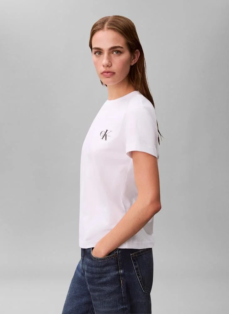 Calvin Klein Jeans 2 Pack Of Logo Crew Neck T-Shirt