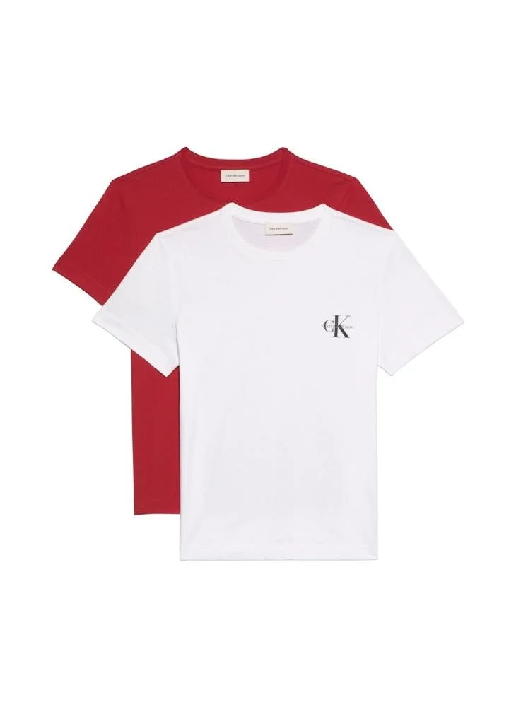 Calvin Klein Jeans 2 Pack Of Logo Crew Neck T-Shirt