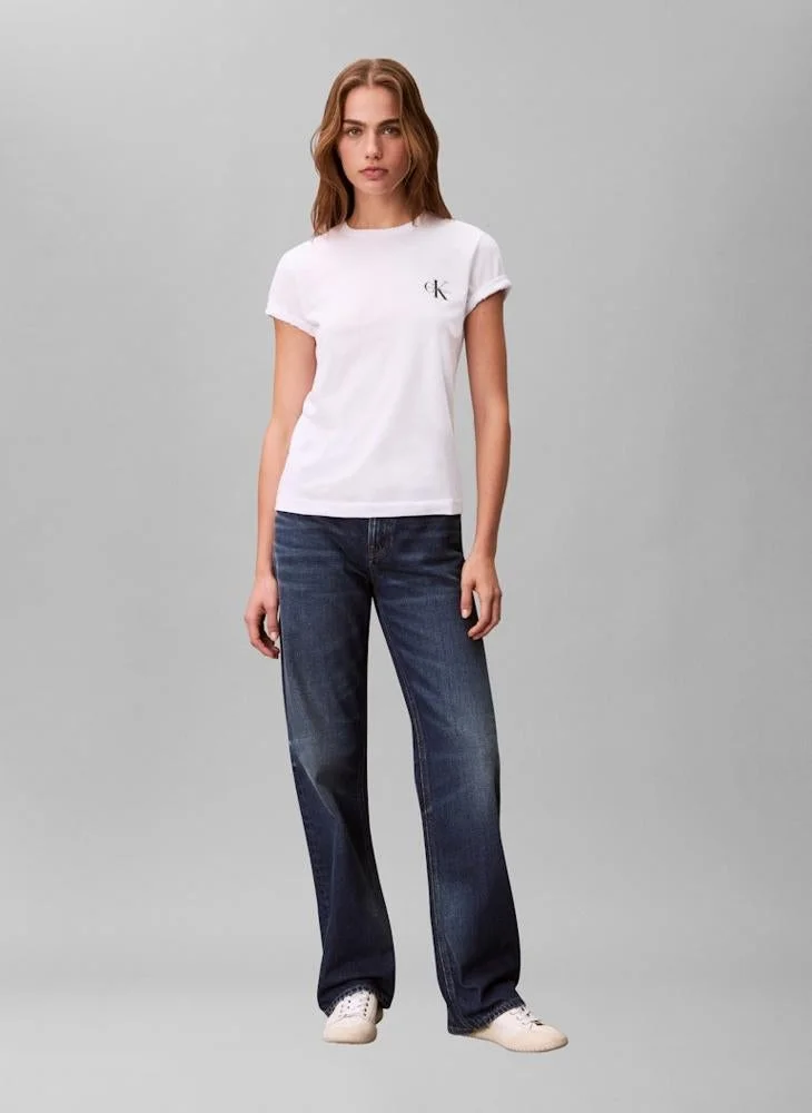 Calvin Klein Jeans 2 Pack Of Logo Crew Neck T-Shirt