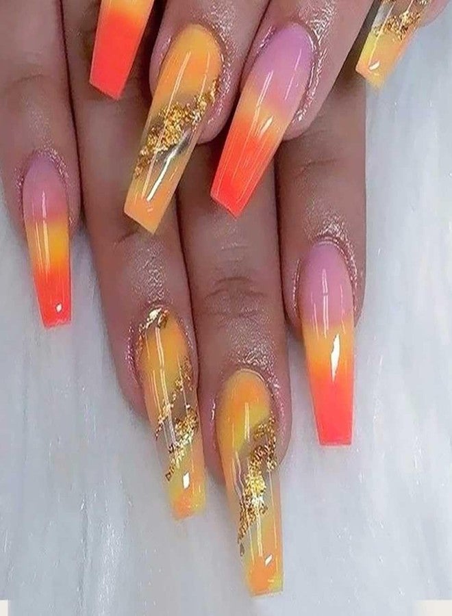 hito 24 pcs Full Cover Coffin Press On Nails Stylish Durable Acrylic Nails Designs - Image 2