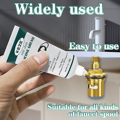 KEZE Waterproof Food Grade Silicone Lubricant Plumbers Grease for Valve Sealant Faucet Pool Lube O Rings Filter 1 oz 1-Pack - Image 5