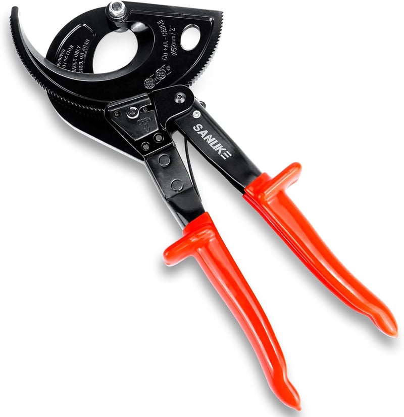 Sanuke Ratcheting Cable Wire Cutter Hand Tool, Heavy Duty Aluminum Copper Ratchet Wire Cutting for Electrical Wire up to 400mm² - Image 1