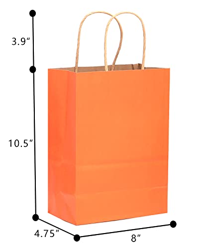 qiqee 32-Packs Paper Bags with Handles Bulk 7.6"x4.75"x10.5" Medium Gift Bags 16 Different Senior Color Bags Multiple Uses（Medium Size） - Image 5