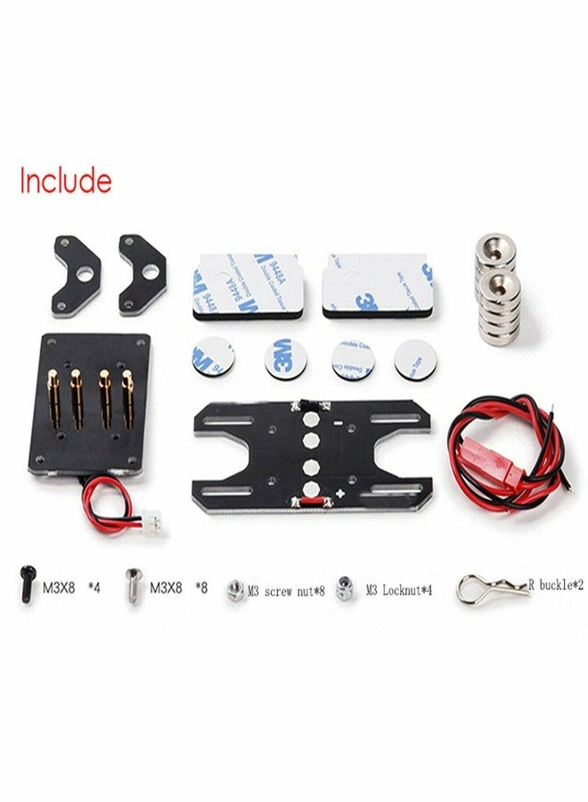 XBERSTAR Magnetic Stealth Invisible Body Shell Post Mount for 1:10 RC Car SCX10 D90 TRX4 (BLACK) - Image 2