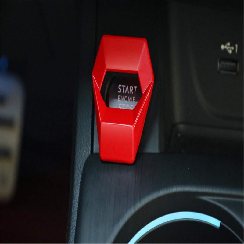 LCDXBYTFT Car Engine Start Button Cover,Push to Start Button Key Ignition Protective Cover (Red) - Image 4