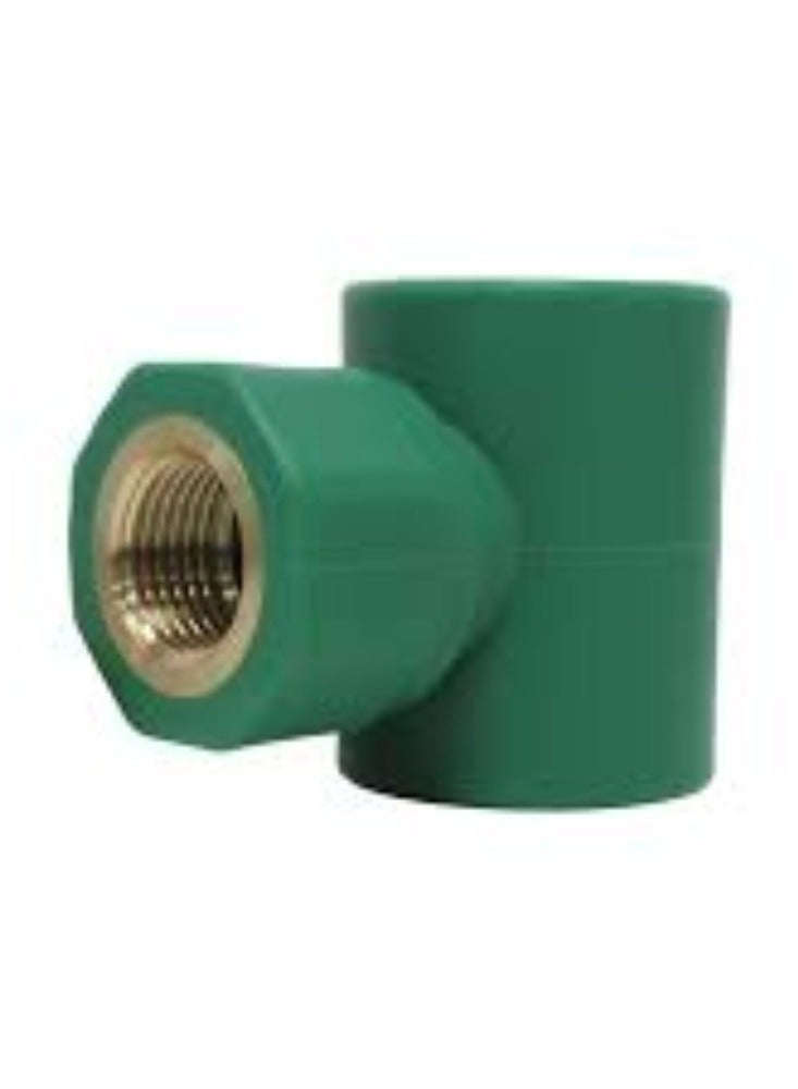 KNP Female Tee PPR Pipe Fitting (32mm x 3/4 inch) is designed to create a T-shaped junction in PPR piping systems. - Image 1