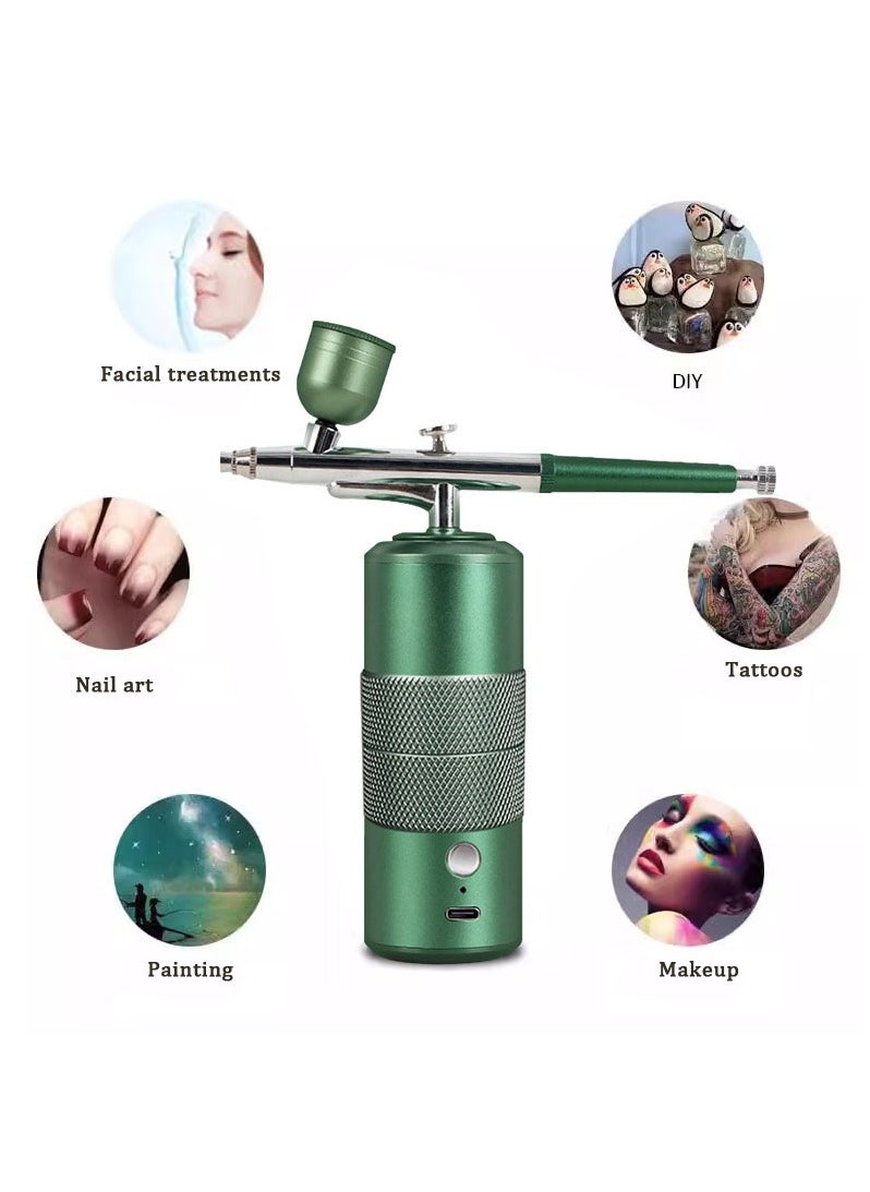 Furtey Portable Airbrush Kit with Cordless Air Brush Pen High Pressure Cordless Airbrush compressor, Rechargeable Auto Handheld Airbrush Paint Set for Makeup, Nail Art, Painting  - Image 2