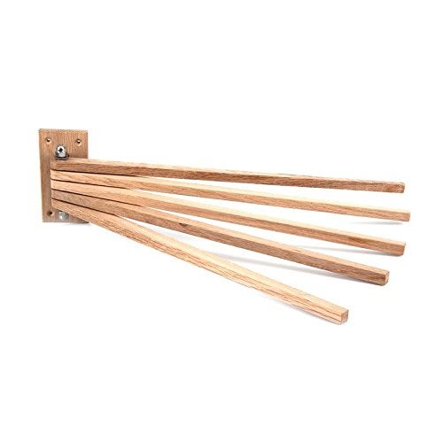 Iris Hantverk Iris Hantverk Oak Wood Towel Rail Dryer  Holds 5 Towels 