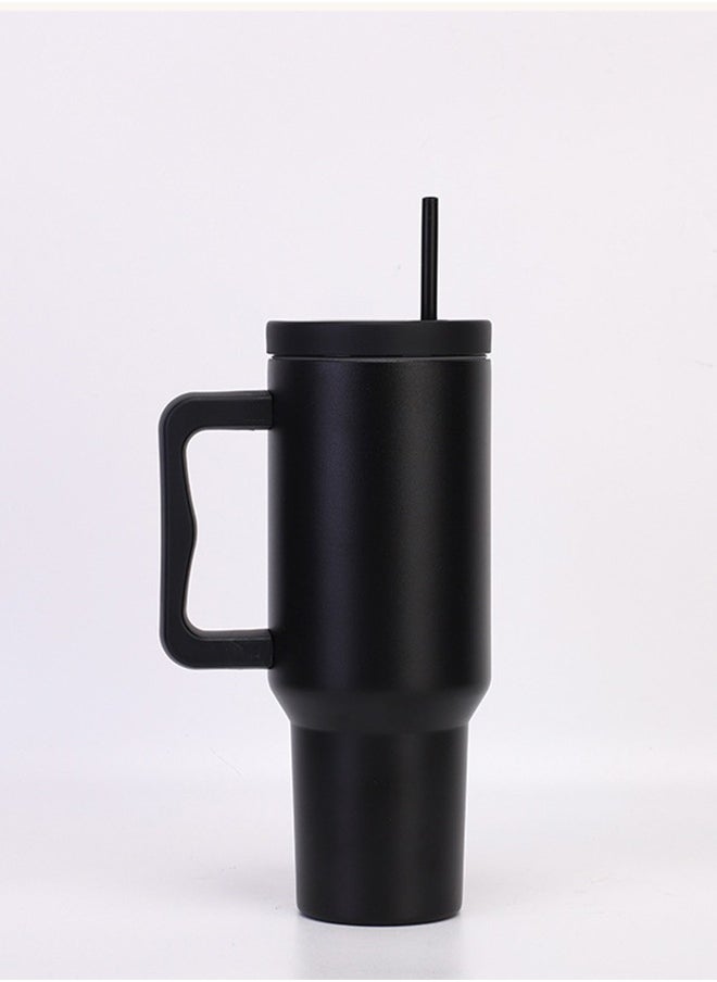 Generic - Modern 40 oz Tumbler with Handle and Straw Lid | Insulated Reusable Stainless Steel Water Bottle Travel Mug Iced Coffee Cup | Gifts for Women Men Him Her | Trek Collection | 40oz | - Image 1