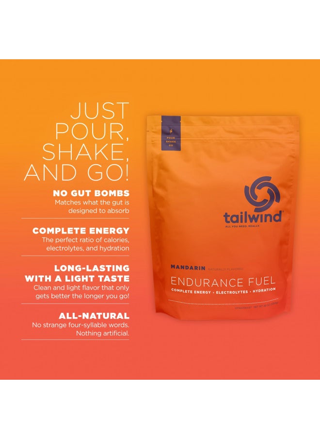Tailwind Nutrition Tailwind Nutrition Endurance Fuel, Sports Drink Powder Mix with Electrolytes, Non-GMO, Free of Soy, Dairy, and Gluten, Vegan Friendly, Mandarin Orange, 30 Servings  - Image 2