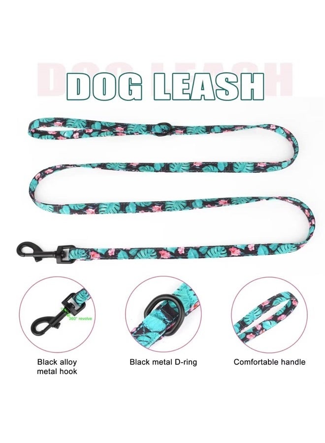 BEIRUI Cute Girl Dog Collars, Harnesses & Leashes Set - Adjustable Dog Collar and Leash Set with Flower - Soft Mesh Dog Vest Harness for Puppies Small & Extra Small Dogs Cats (Green,XXS) - Image 5