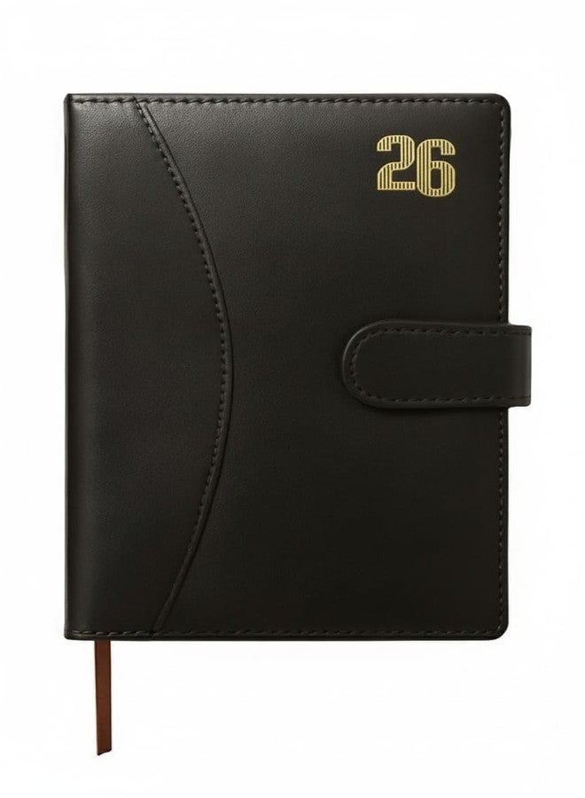 FLYSPACE 2026 New Year Diary | A5 Size | 80 GSM Paper | PU Leather Hardbound | Premium Planner & Journal | Stylish & Durable Notebook for Office & Personal Use - Image 1