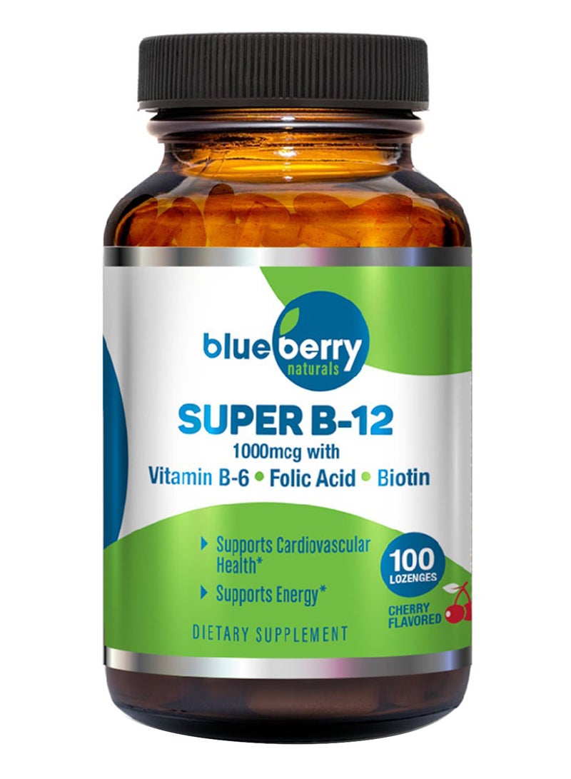 blueberry NATURALS Super B12 1000 Mcg Lozenges 100'S B0067 - Image 1