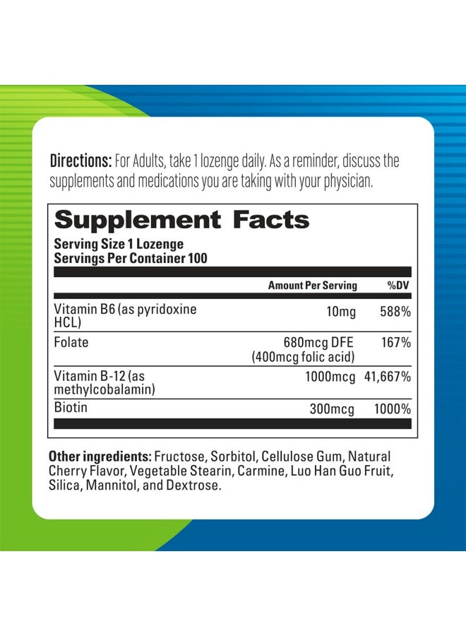 blueberry NATURALS Super B12 1000 Mcg Lozenges 100'S B0067 - Image 3