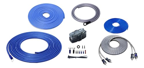 Recoil True 8 Gauge Complete CCA Amplifier Wiring Kits with OFC RCA Cable, Power Cables, Ground Cables, Turn-On Wire, Speaker Wire - Image 1