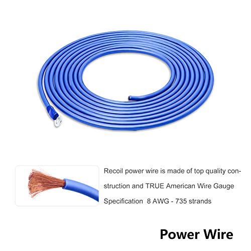 Recoil True 8 Gauge Complete CCA Amplifier Wiring Kits with OFC RCA Cable, Power Cables, Ground Cables, Turn-On Wire, Speaker Wire - Image 5