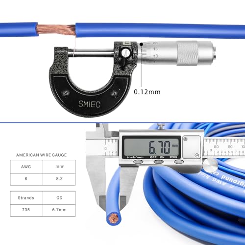 Recoil True 8 Gauge Complete CCA Amplifier Wiring Kits with OFC RCA Cable, Power Cables, Ground Cables, Turn-On Wire, Speaker Wire - Image 3