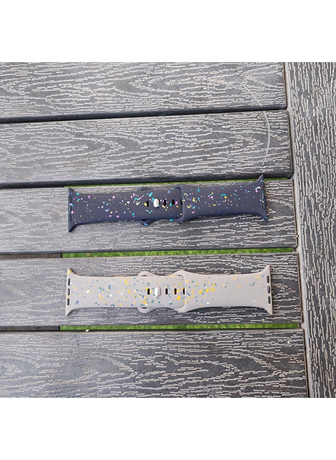 Generic - Fashionable Silicone Printed Particle Smart Watch Strap Suitable For Apple For Applewatch Amazon-Color:Other Oem Customized Colors - Image 1