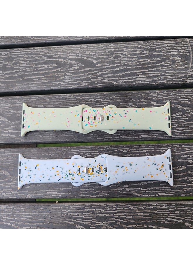 Generic - Fashionable Silicone Printed Particle Smart Watch Strap Suitable For Apple For Applewatch Amazon-Color:Other Oem Customized Colors - Image 1