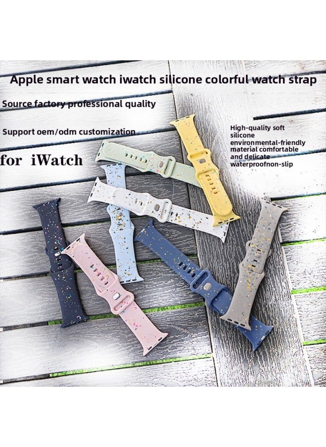 Generic - Fashionable Silicone Printed Particle Smart Watch Strap Suitable For Apple For Applewatch Amazon-Color:Other Oem Customized Colors - Image 1