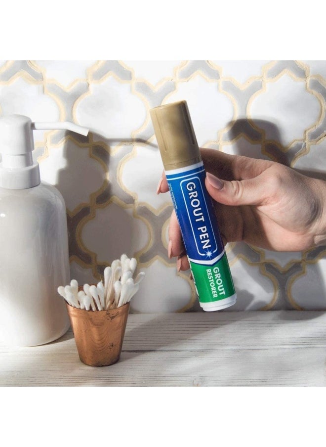 Generic - Rainbow Chalk Markers Ltd Grout Pen Large Beige Ideal To Restore The Lof Tile Grout Lines - Image 1