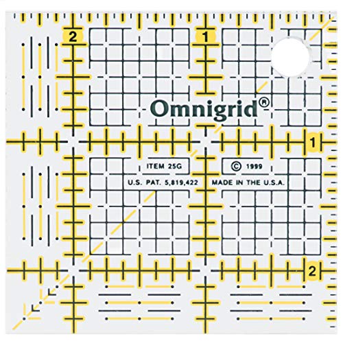 Omnigrid Square Value Pack (2-1/2", 4-1/2", 6-1/2", 9-1/2") Quilting Ruler, 2.5”, 4.5”, 6.5” and 9.5”, Clear, 4 Pack, (R2595S) - Image 5