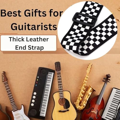 MOCKING BIRD Guitar Strap for Acoustic Adjustable Buckle Electric Guitar Strap Polyester Guitar Belt For Acoustic/Bass/Electric Guitar (Chess) - Image 4