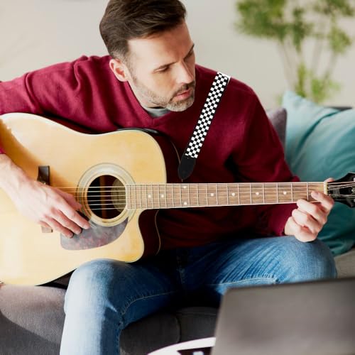 MOCKING BIRD Guitar Strap for Acoustic Adjustable Buckle Electric Guitar Strap Polyester Guitar Belt For Acoustic/Bass/Electric Guitar (Chess) - Image 3