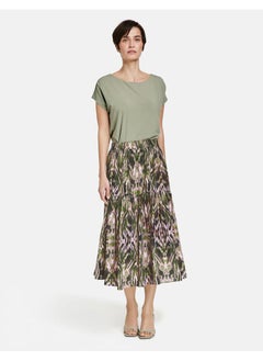 Jersey skirt with an all-over pattern