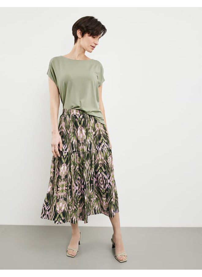 GERRY WEBER - Jersey skirt with an all-over pattern - Image 1