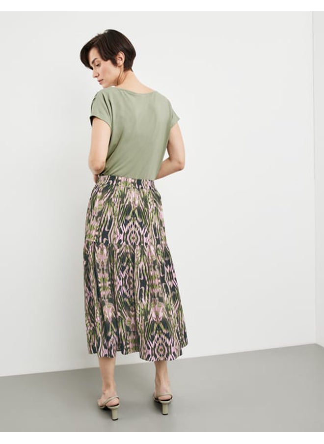 GERRY WEBER - Jersey skirt with an all-over pattern - Image 1