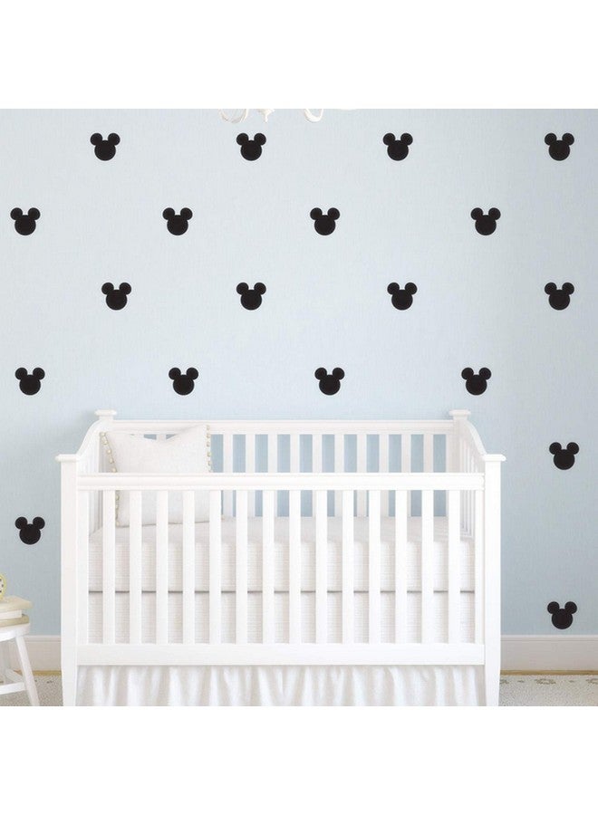 MEYA 176Pcs Cartoon Mickey Mouse Head Art Wall Decals For Kids Room Boy Bedroom Vinyl Wall Decor Nursery Kids Wall Stickers (Black) - Image 1