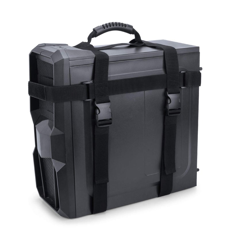 Trunab PC Tower Carrying Strap with Rubber Handle, Desktop Carrying Case Belt Computer Travel Holder with Pockets for Cable, Mouse, Ideal for Transporting On The Go - Patented Design - Image 2