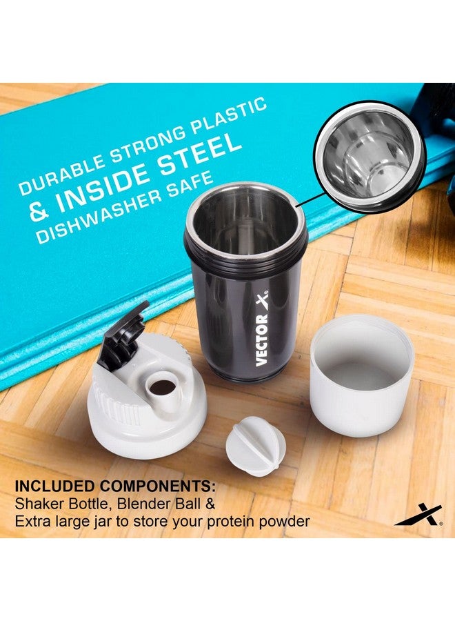 Vector X Thunder Steel Shaker Bottle For Protein Shake With Material Grade 0.5 Non Toxic 500 ml Shaker (Grey) - Image 3