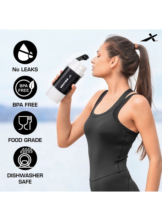 Vector X Thunder Steel Shaker Bottle For Protein Shake With Material Grade 0.5 Non Toxic 500 ml Shaker (Grey) - Image 4