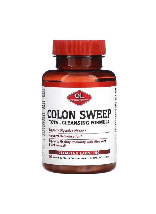 Olympian Labs Colon Sweep Total Cleansing Formula 60 Veggie Capsules  - Image 1