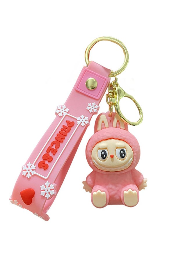 Labubu Keychain, Cute Labubu Doll Wristlet Accessories Kawaii Monster Key Chain Bag Charm Gift for Women  - Image 1